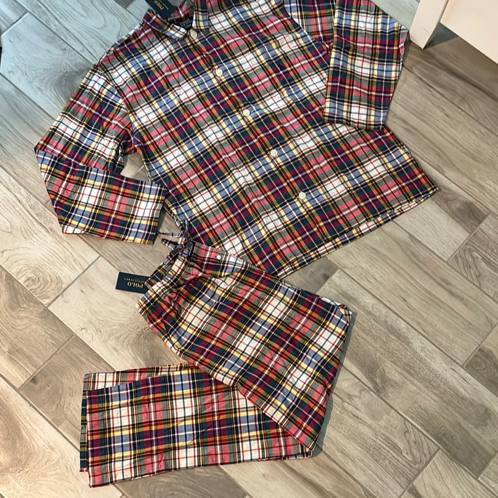 Polo by Ralph Lauren Red and Blue plaid pajamas